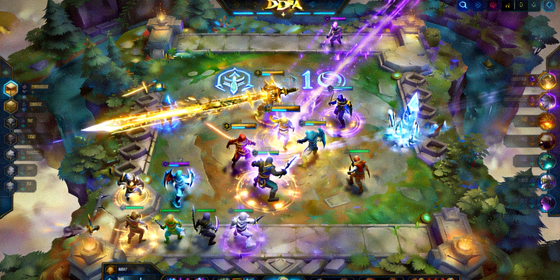 DOTA2职业比赛团战切入瞬间的走位与技能释放画面